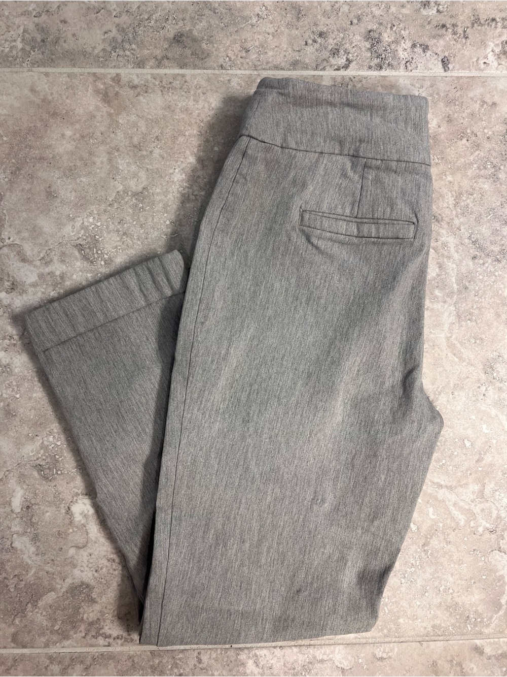 Tribal Gray Stretch Pull-On Ankle Dress Pants - Cuffed Workwear - Size 10 - Picture 2 of 15